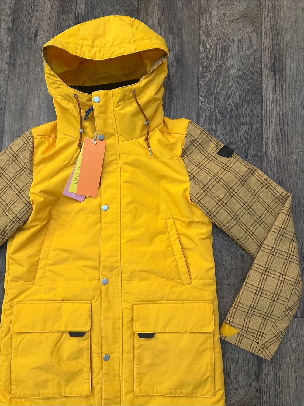 O’Neill 10K Waterproof Breathable Snow Winter Parka Women’s Sz M Yellow Tan